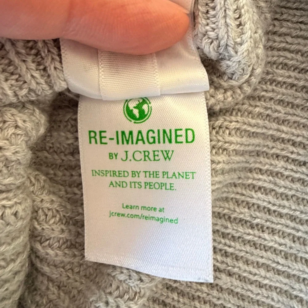 J.Crew Cardigan Sweater Women's M Re-Imagined Cotton Cashmere Button Front